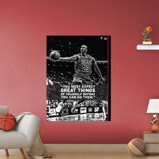 Chicago Bulls: Michael Jordan  Inspirational Poster        - Officially Licensed NBA Removable     Adhesive Decal