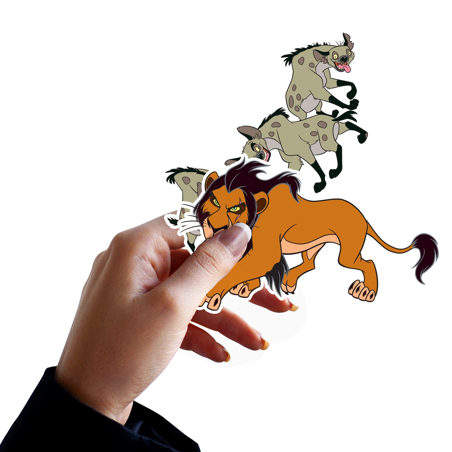 Sheet of 4 -Lion King:  Villains Minis        - Officially Licensed Disney Removable Wall   Adhesive Decal