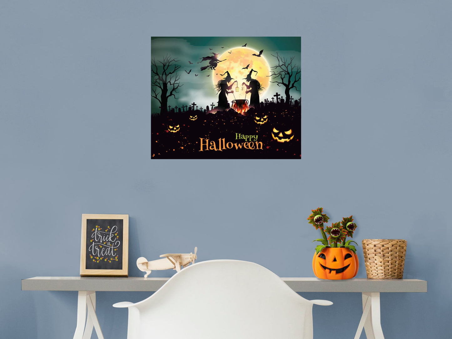 Halloween:  Three Witches Mural        -   Removable Wall   Adhesive Decal