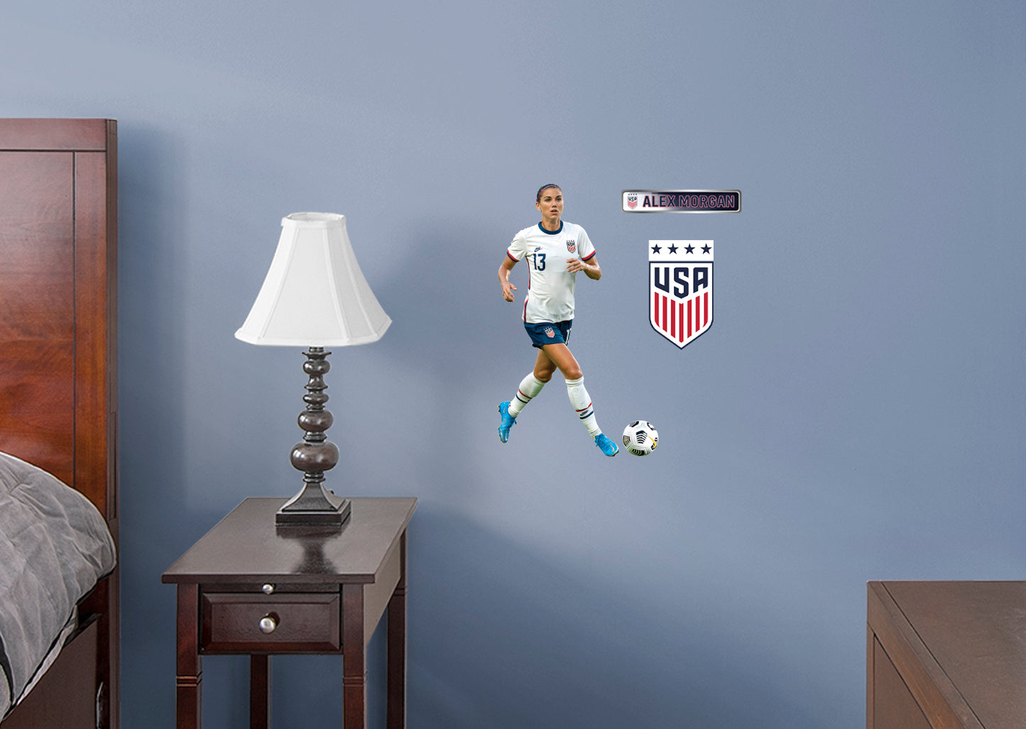 Alex Morgan 2021        - Officially Licensed USWNT Removable Wall   Adhesive Decal