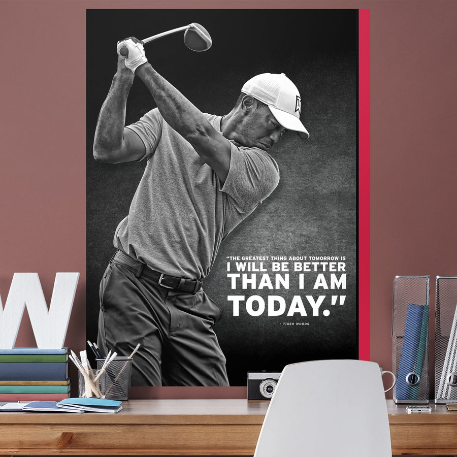 Tiger Woods - Inspirational - Peel & Stick Poster - Officially Licensed - Reusable Vinyl Wall Decal