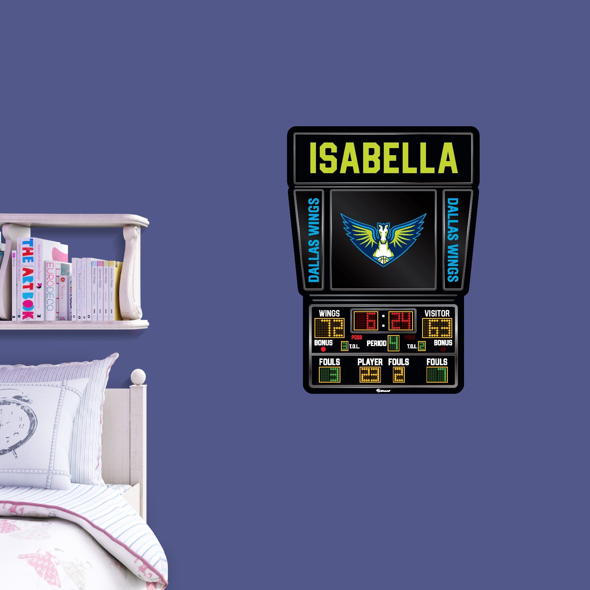 Dallas Wings - Scoreboard Graphic - With Personalized Name - Official ...