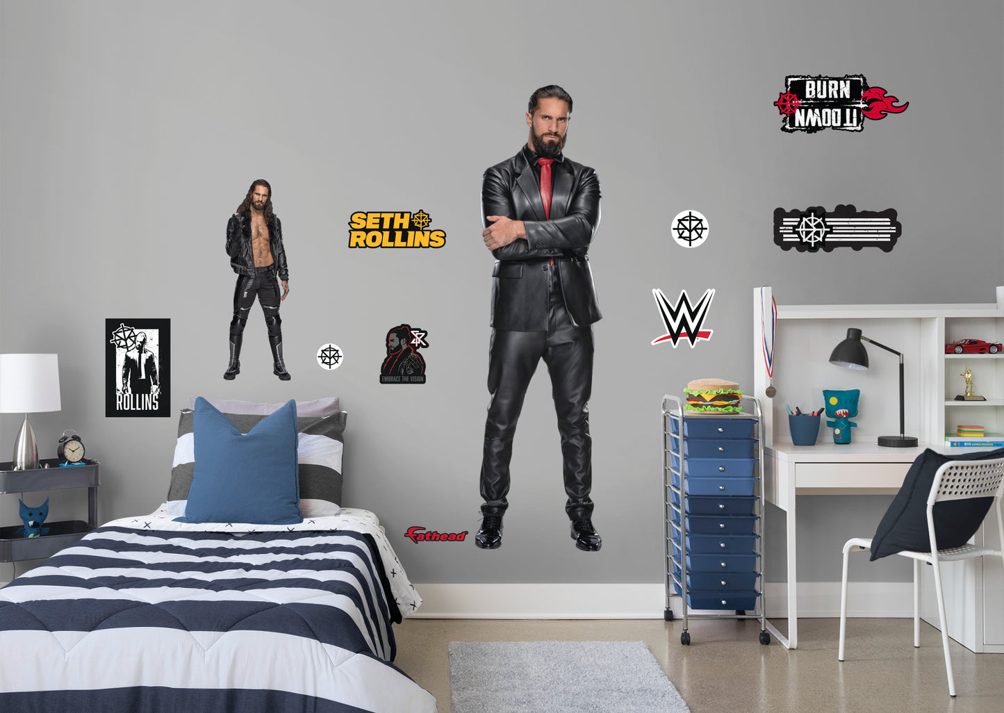 Seth Rollins         - Officially Licensed WWE Removable Wall   Adhesive Decal