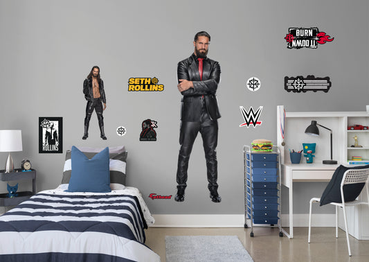 Seth Rollins 2021        - Officially Licensed WWE Removable Wall   Adhesive Decal