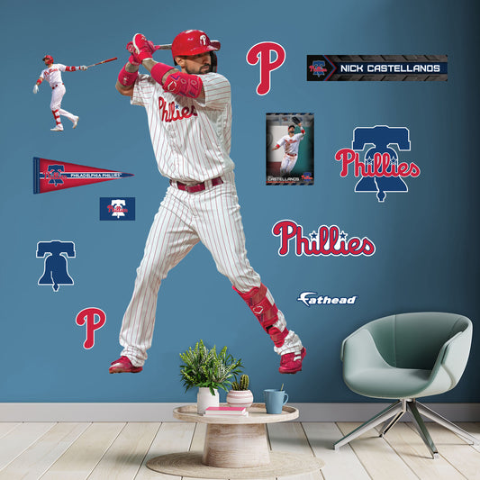 Philadelphia Phillies: Nick Castellanos         - Officially Licensed MLB Removable     Adhesive Decal