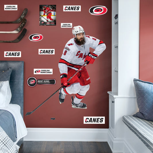 Carolina Hurricanes: Brent Burns         - Officially Licensed NHL Removable     Adhesive Decal