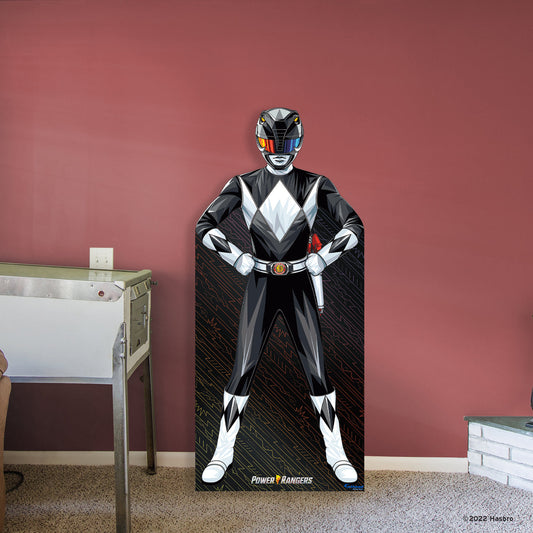 Power Rangers: Black Ranger Life-Size Foam Core Cutout - Officially Licensed Hasbro Stand Out