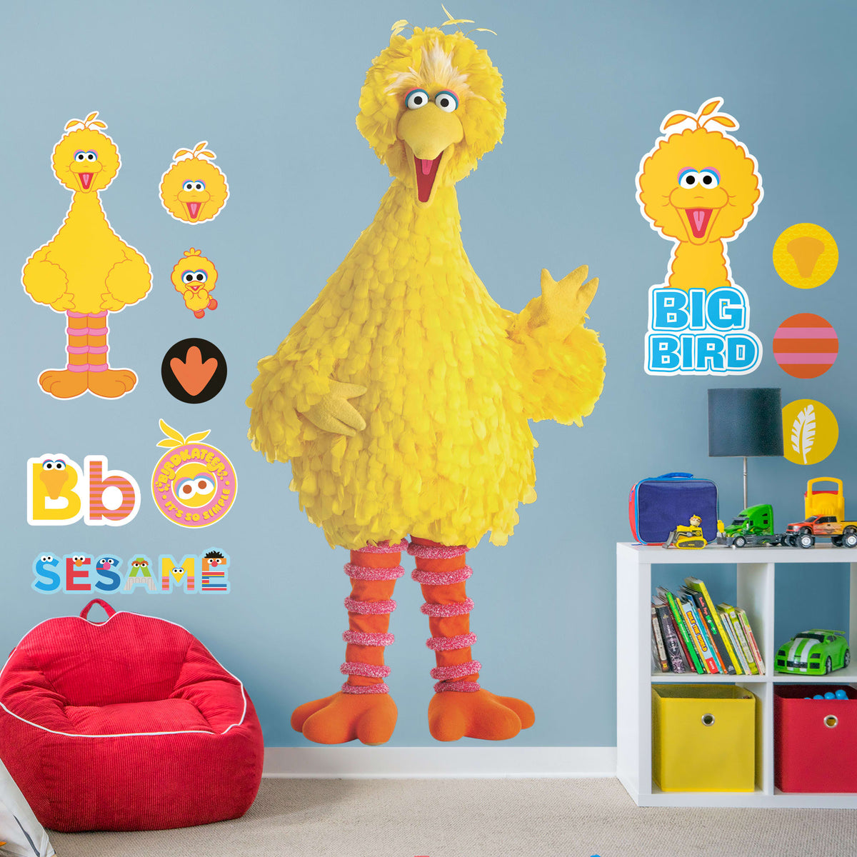 Big Bird: Sesame Street Removable Wall Decal | Fathead Official Site