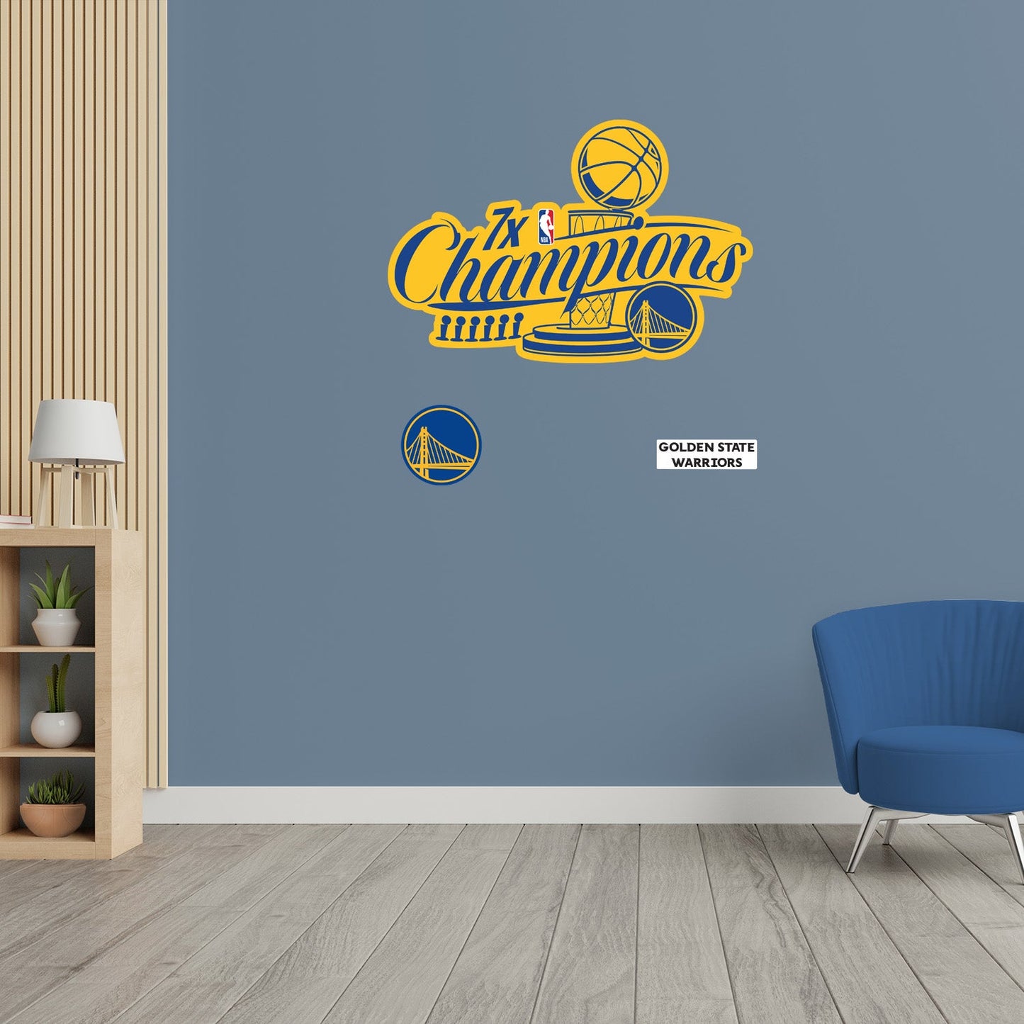 Golden State Warriors: 2022 7X Champions Logo - Officially Licensed NBA Removable Adhesive Decal