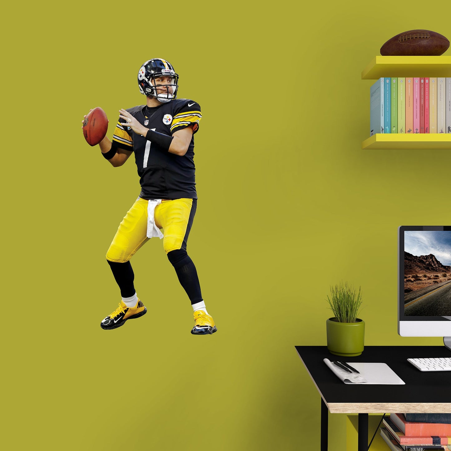 Bring the action of the NFL into your home with a wall decal of your favorite player! High quality, durable, and tear resistant, you'll be able to stick and move it as many times as you want to create the ultimate football experience in any room!