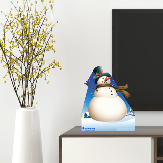 Christmas: Snowman Cartoon Mini   Cardstock Cutout  -      Stand Out