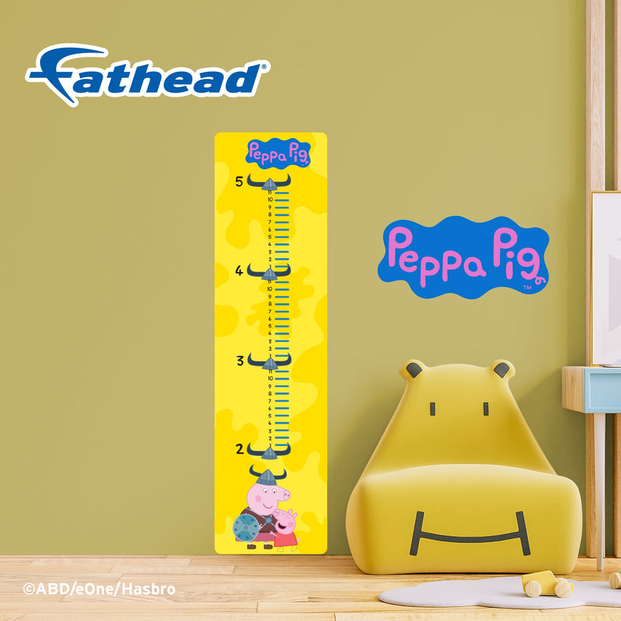 Peppa Pig Viking Grandmother - Growth Chart - Official Hasbro - Reusable Vinyl Wall Decal