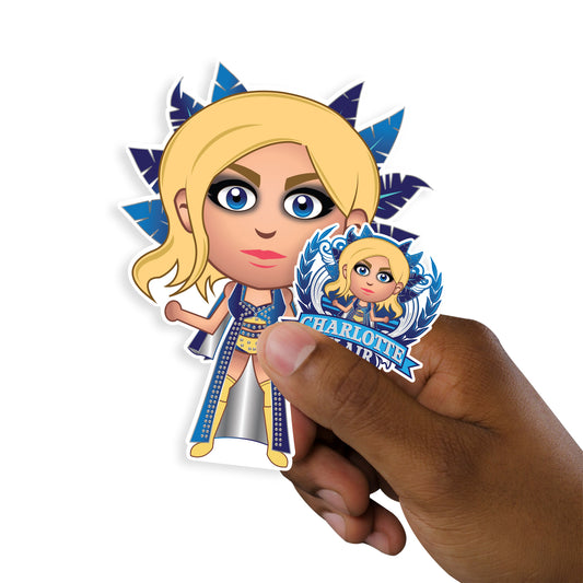 Sheet of 5 -Charlotte Flair Minis        - Officially Licensed WWE Removable     Adhesive Decal