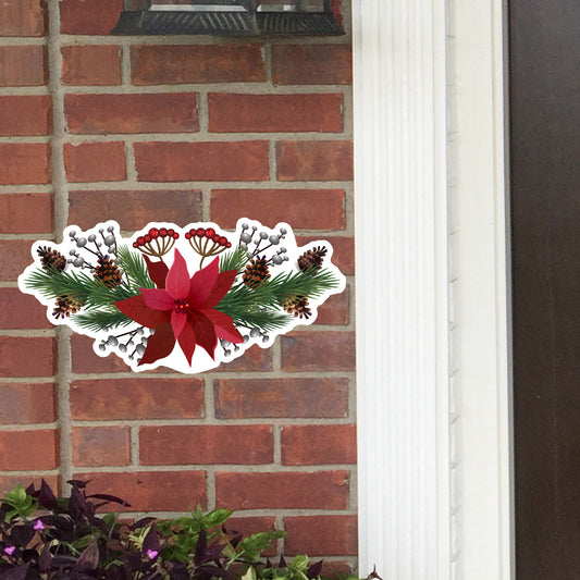 Christmas: Pinecones with Red Flower - Outdoor Graphic