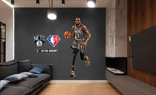 Brooklyn Nets: Kevin Durant 2021 75th Anniversary Limited Edition        - Officially Licensed NBA Removable     Adhesive Decal