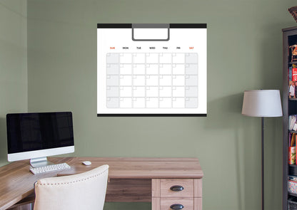 Calendars: Contrasts Modern One Month Calendar Dry Erase - Removable Adhesive Decal