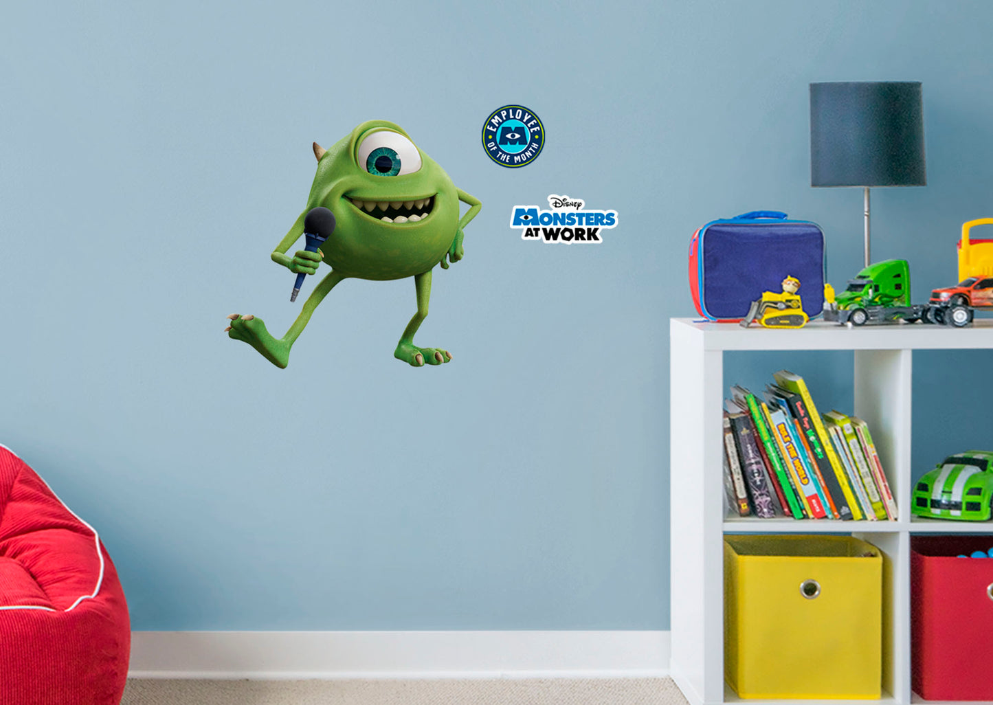 Monsters at Work: Mike RealBig        - Officially Licensed Disney Removable Wall   Adhesive Decal