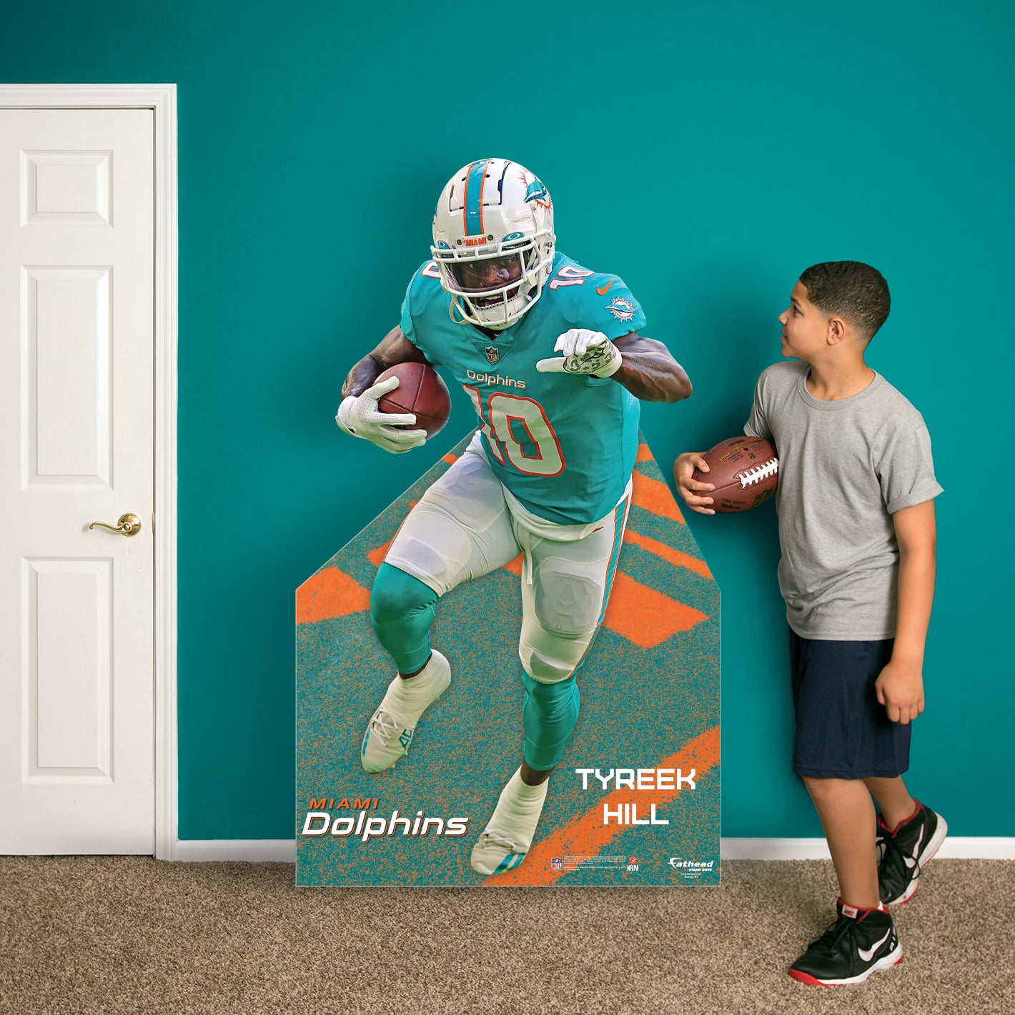 Miami Dolphins: Tyreek Hill   Life-Size   Foam Core Cutout  - Officially Licensed NFL    Stand Out