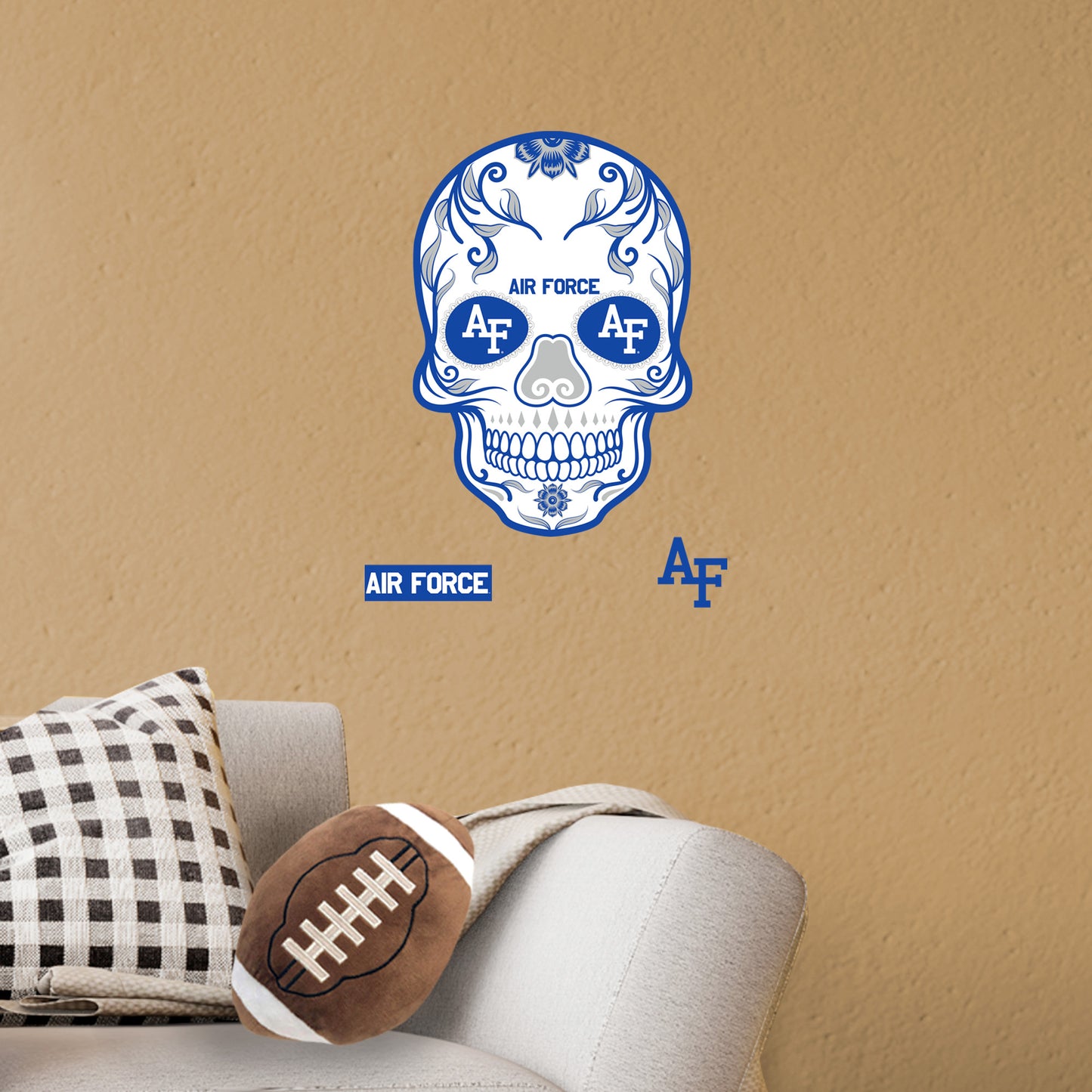 Air Force Falcons:   Skull        - Officially Licensed NCAA Removable     Adhesive Decal