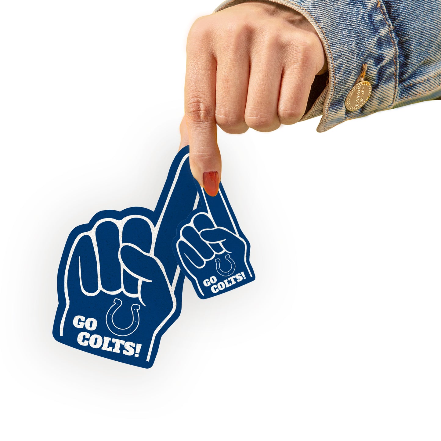 Indianapolis Colts: Foam Finger MINIS - Officially Licensed NFL Removable Adhesive Decal