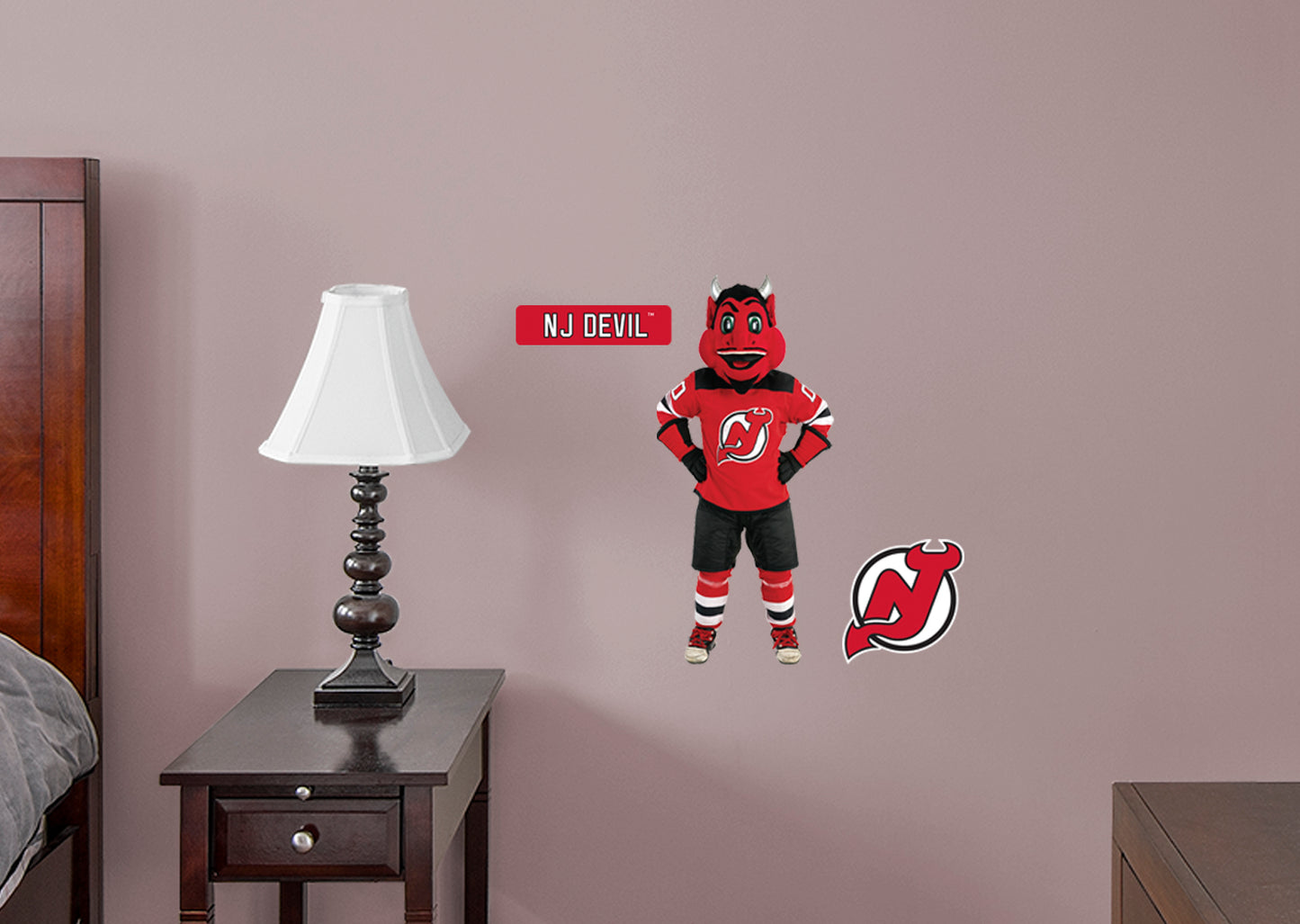 New Jersey Devils: NJ Devil  Mascot        - Officially Licensed NHL Removable Wall   Adhesive Decal