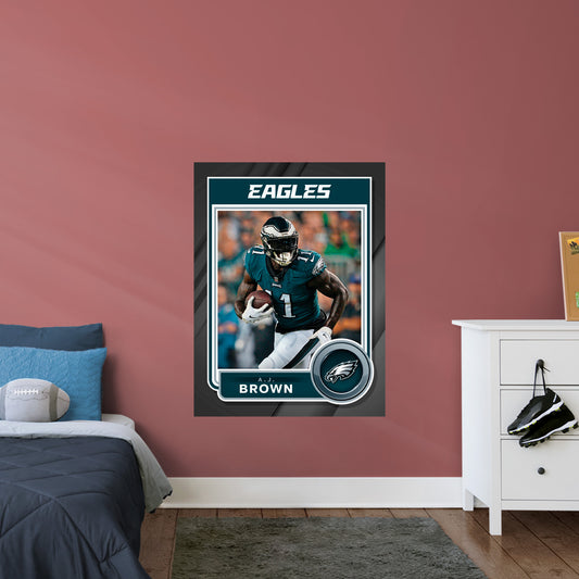 Philadelphia Eagles: A.J. Brown  Poster        - Officially Licensed NFL Removable     Adhesive Decal