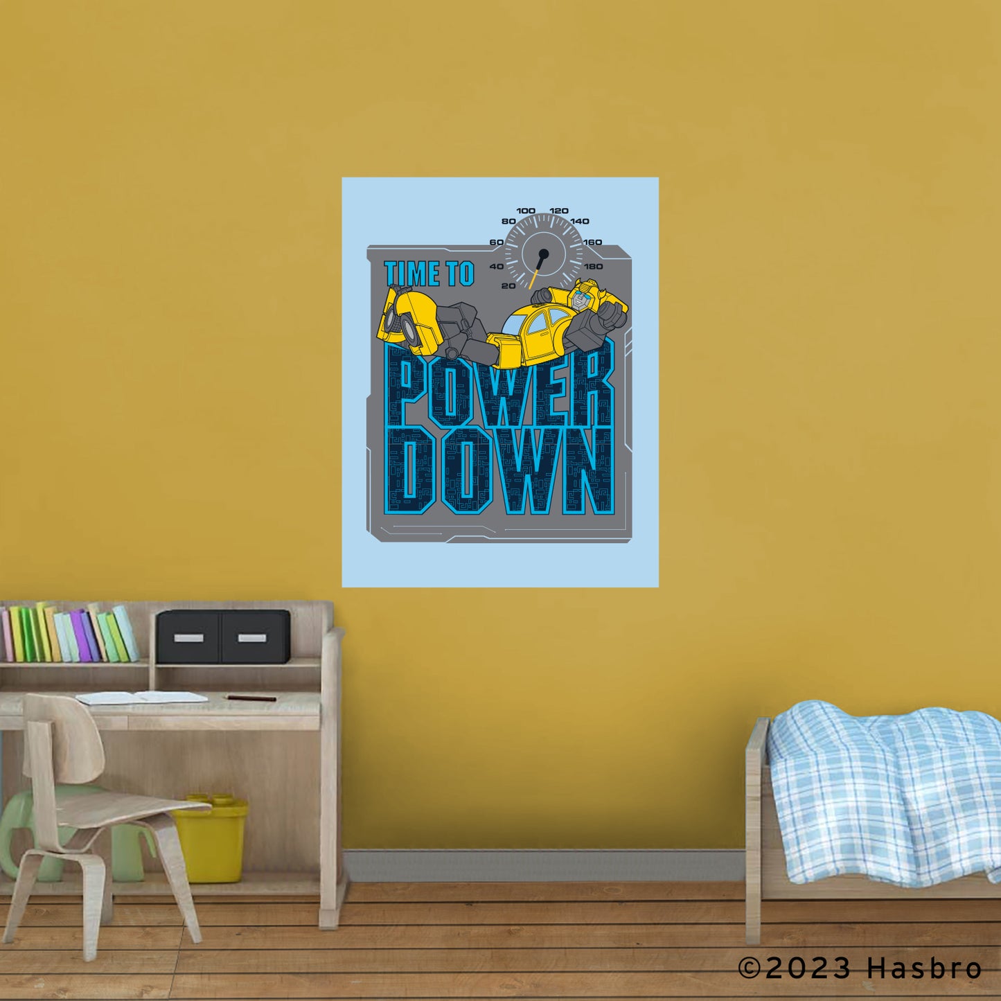 Transformers Classic: Bumblebee Power Down Poster - Officially Licensed Hasbro Removable Adhesive Decal