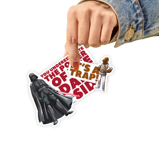 Quotes Minis        - Officially Licensed Star Wars Removable     Adhesive Decal