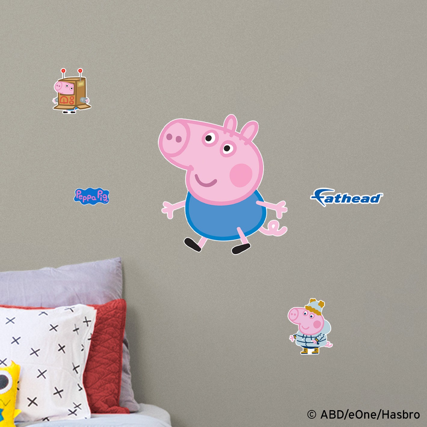 Peppa George Sticker George - Peppa Pig - RealBig Collection - Official Hasbro - Reusable V ...