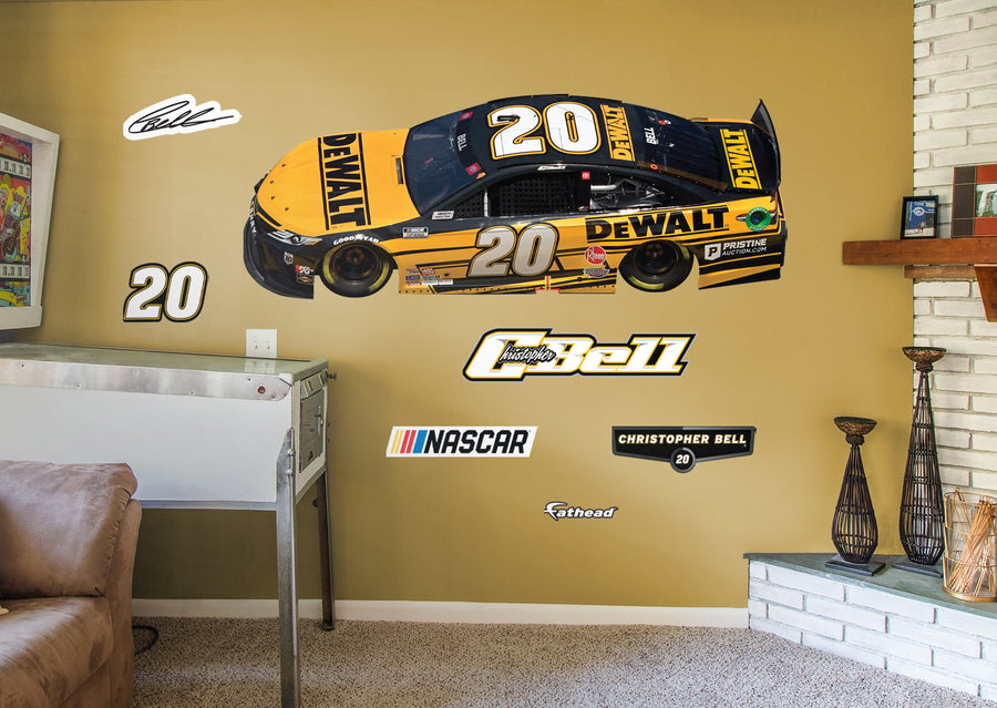 Christopher Bell - RealBig DeWalt Car Collection - Official NASCAR - Reusable Vinyl Wall Decals