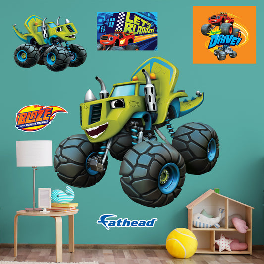 Blaze and the Monster Machines: Zeg RealBig        - Officially Licensed Nickelodeon Removable     Adhesive Decal