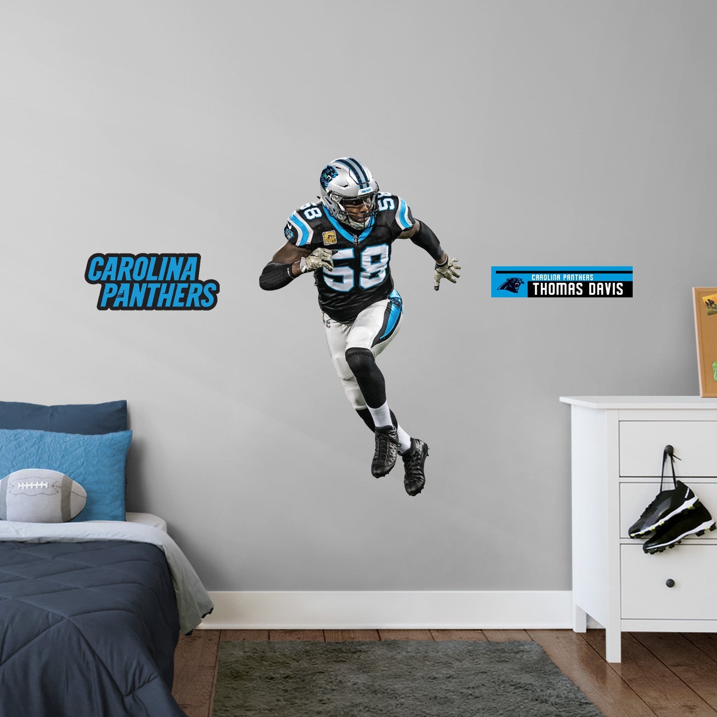Carolina Panthers: Thomas Davis Legend - Officially Licensed NFL Removable Adhesive Decal