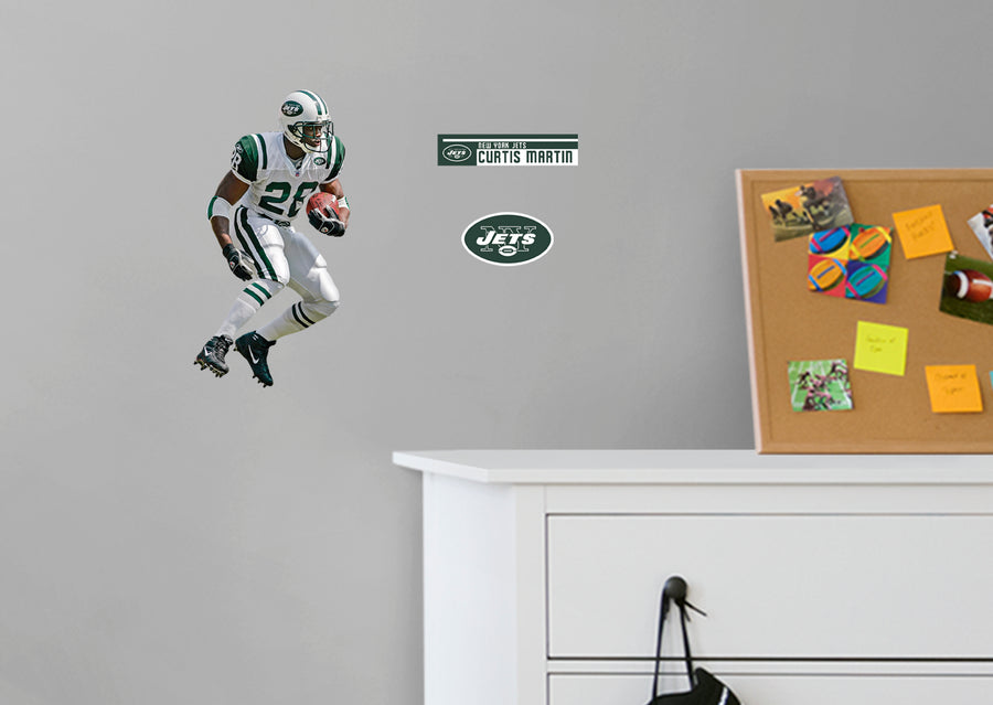 Curtis Martin - RealBig Legend Collection - Official NFL - New York Jets - Reusable Vinyl Wall Decals