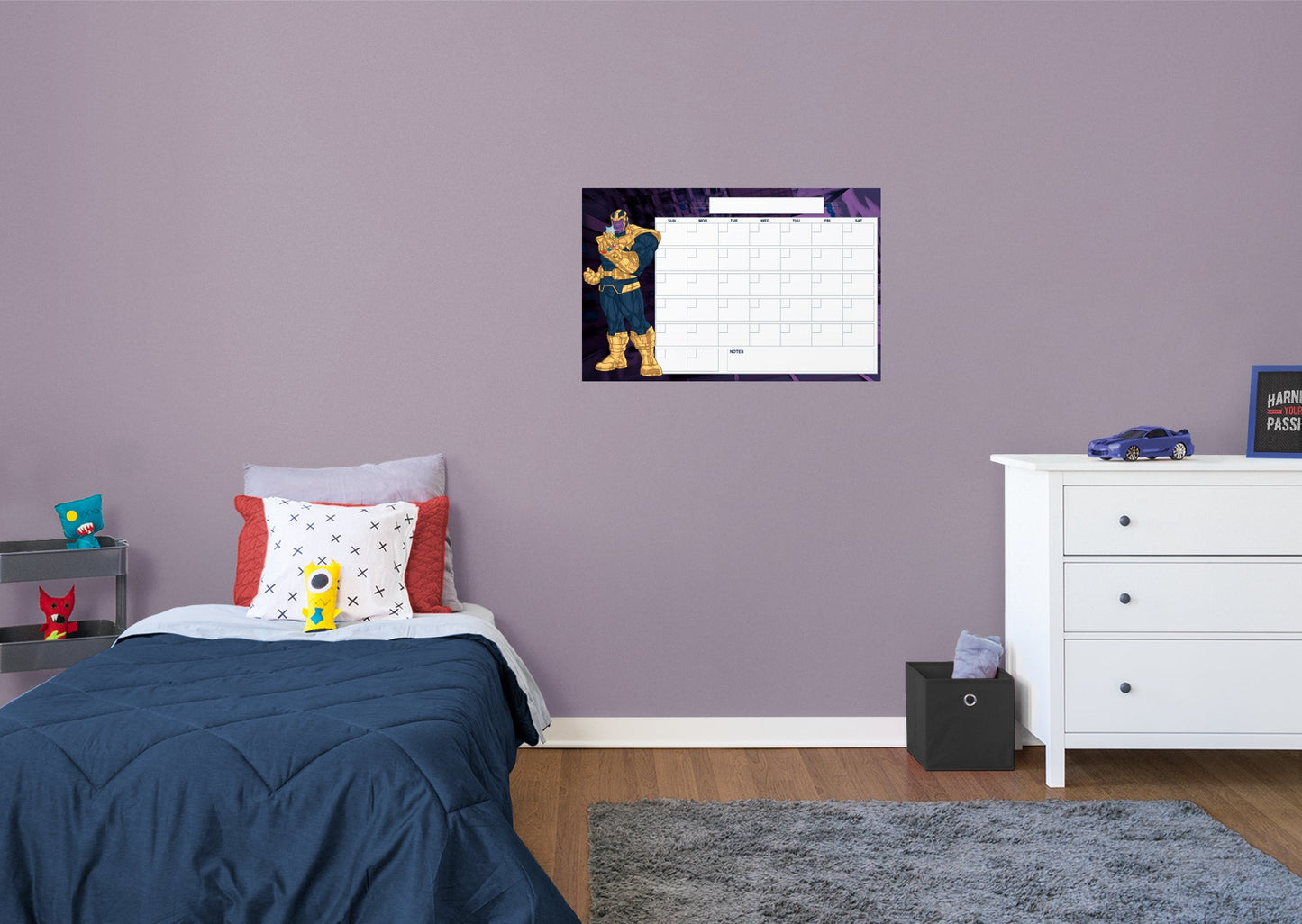 Avengers: THANOS Blank Calendar Dry Erase - Officially Licensed Marvel Removable Adhesive Decal