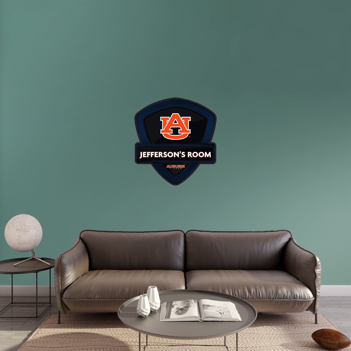 Auburn Tigers:   Badge Personalized Name        - Officially Licensed NCAA Removable     Adhesive Decal