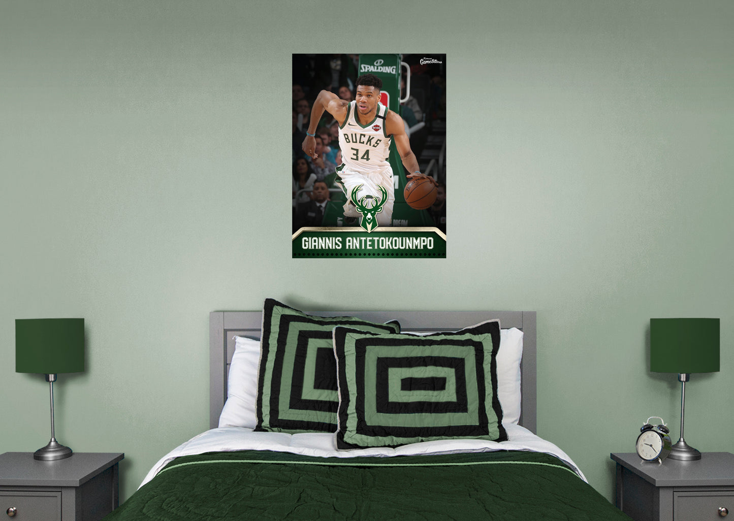 Milwaukee Bucks Giannis Antetokounmpo 2021 GameStar        - Officially Licensed NBA Removable Wall   Adhesive Decal