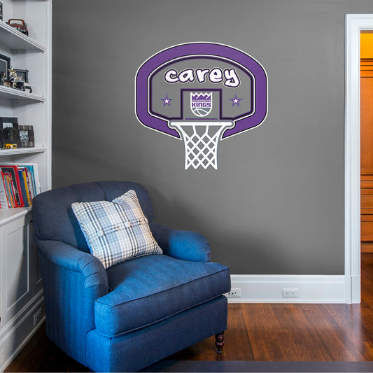 Sacramento Kings: Stacked Personalized Name - Officially Licensed NBA Transfer Decal