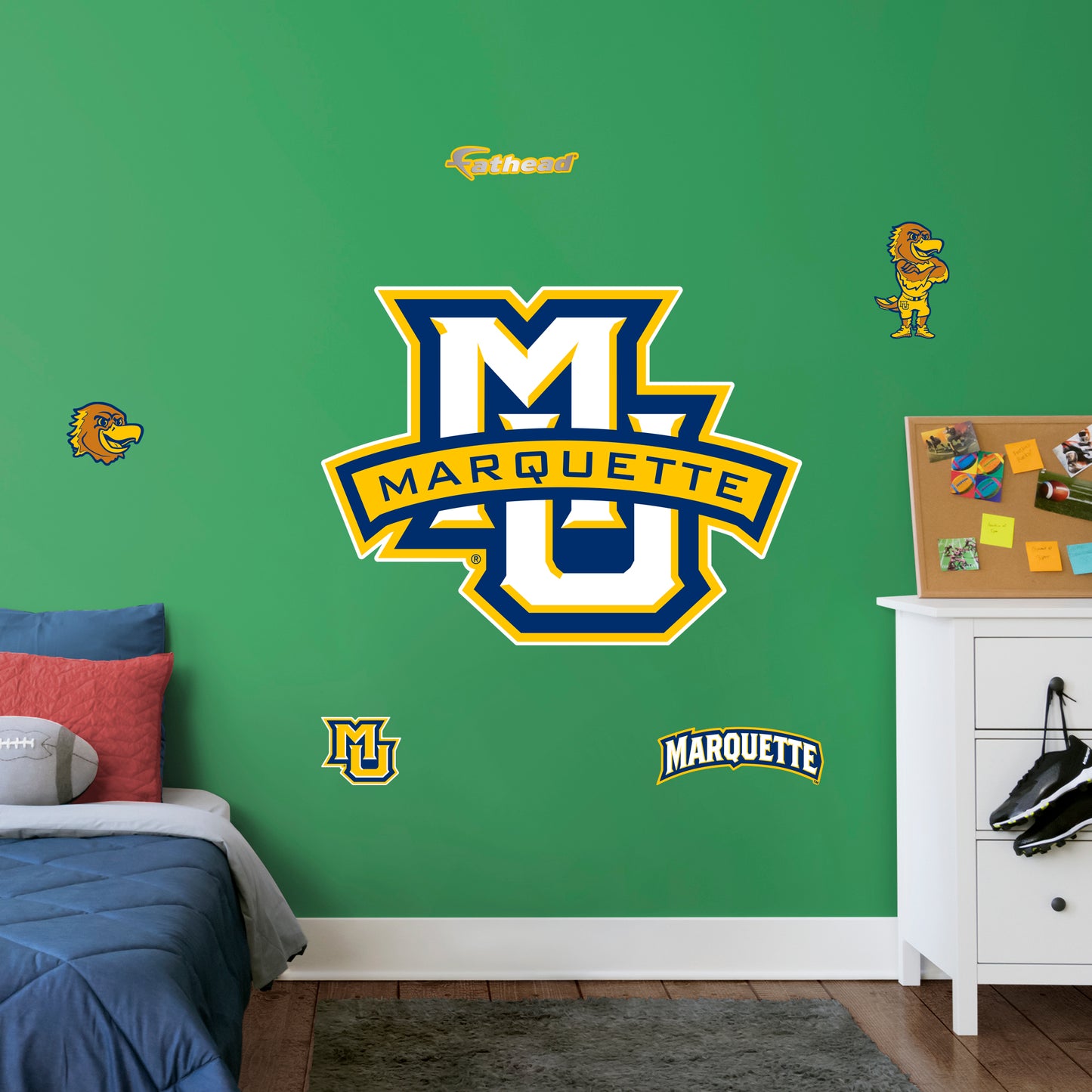 Marquette Golden Eagles  RealBig Logo  - Officially Licensed NCAA Removable Wall Decal