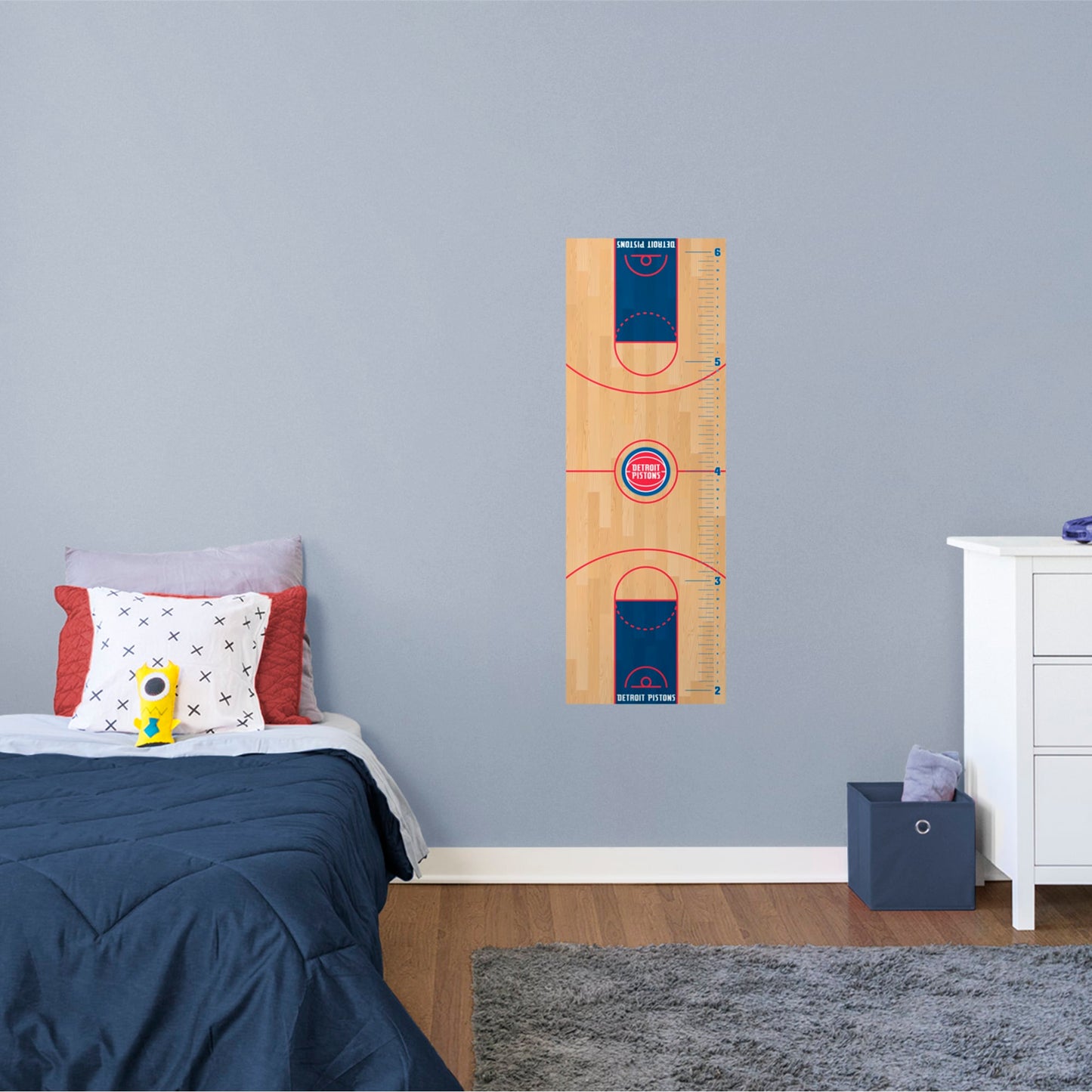 Detroit Pistons: Growth Chart - Officially Licensed NBA Removable Wall Decal