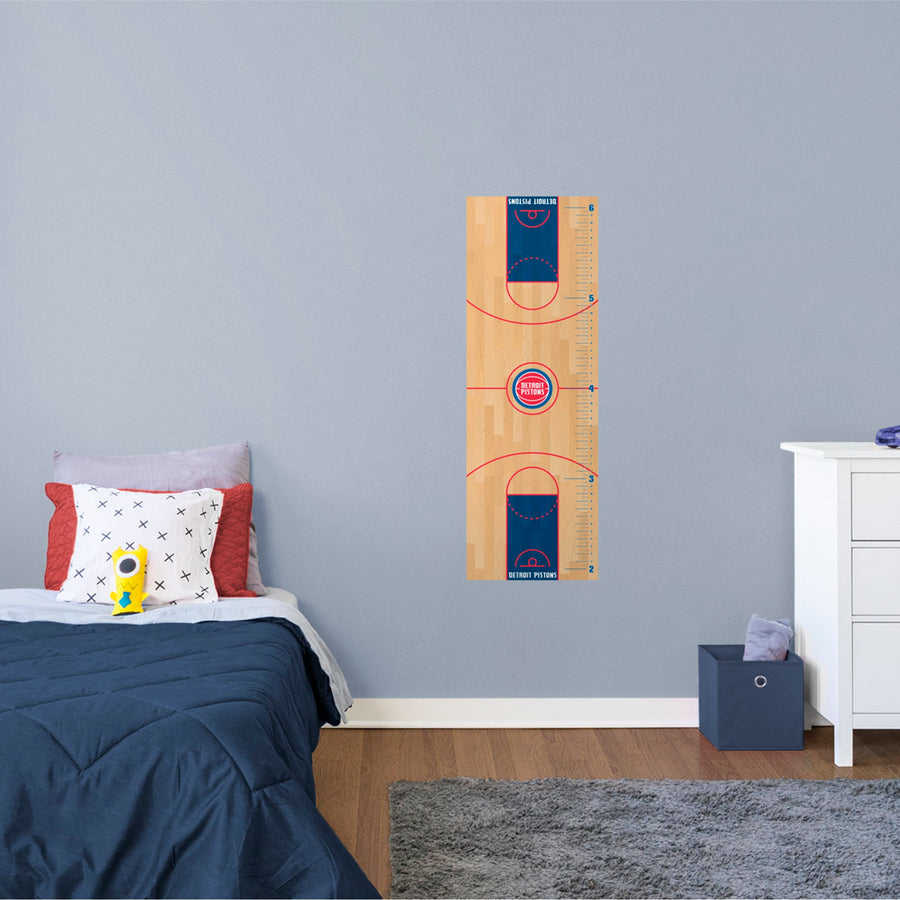 Detroit Pistons - Growth Chart - Official NBA - Reusable Vinyl Wall Decal