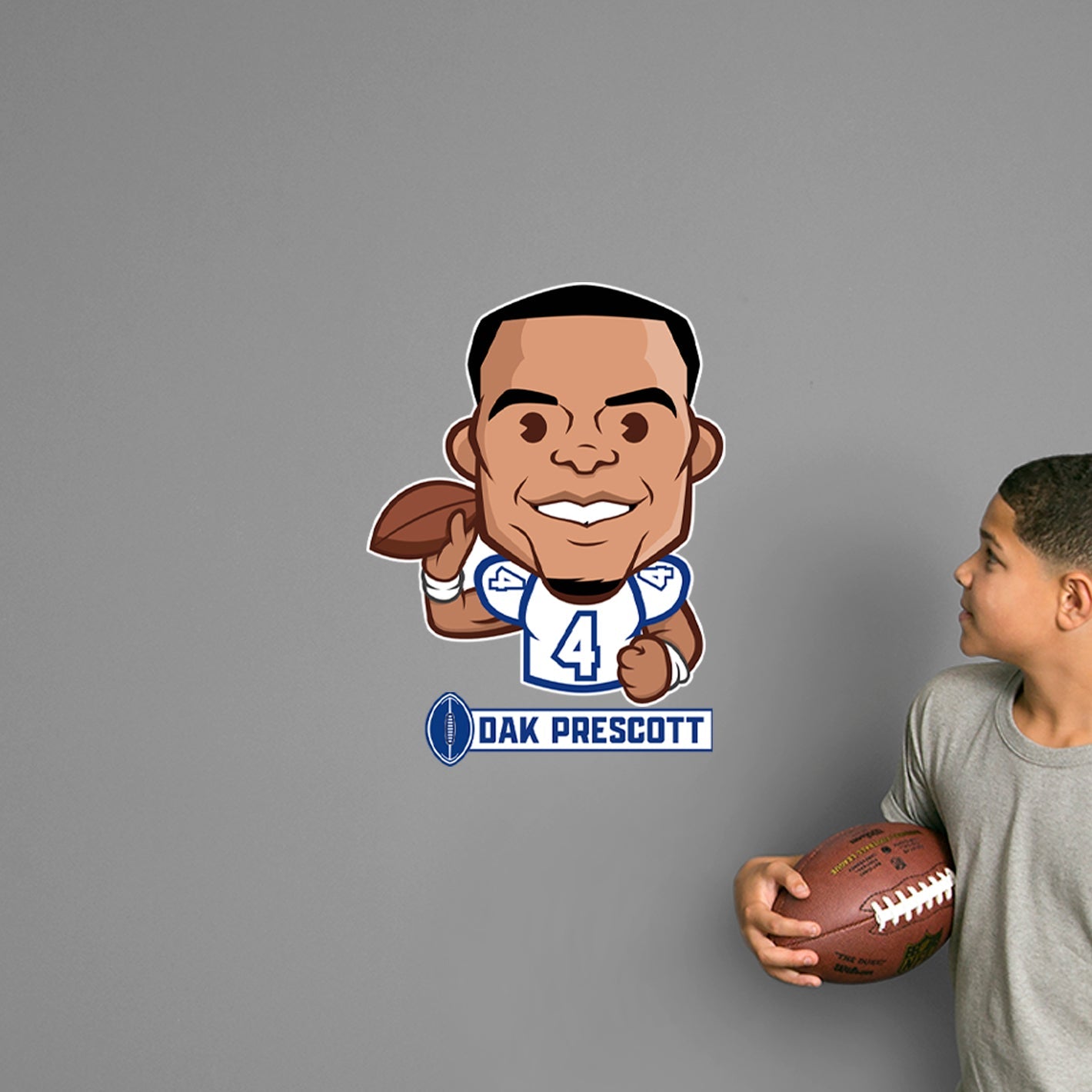 Dallas Cowboys: Dak Prescott Emoji - Officially Licensed NFLPA Removable Adhesive Decal