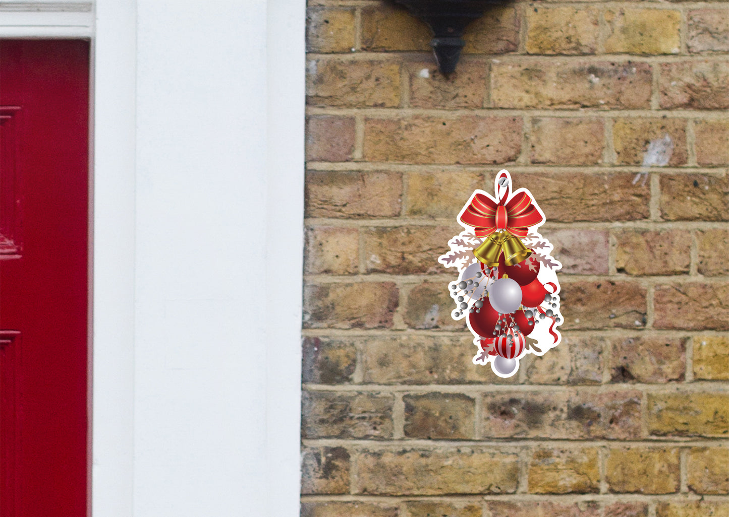 Christmas: Vertical Red Ribbon - Outdoor Graphic