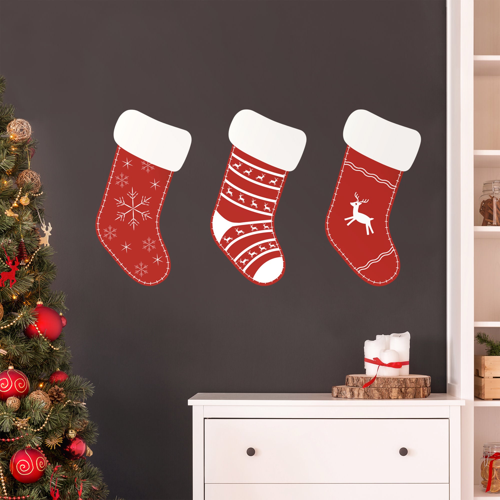 Christmas: Stocking Collection Vinyl Decals | Fathead Official Site