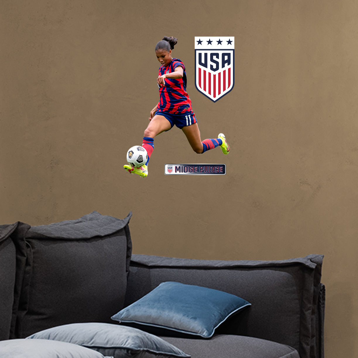 Midge Purce RealBig - Officially Licensed USWNT Removable Adhesive Decal