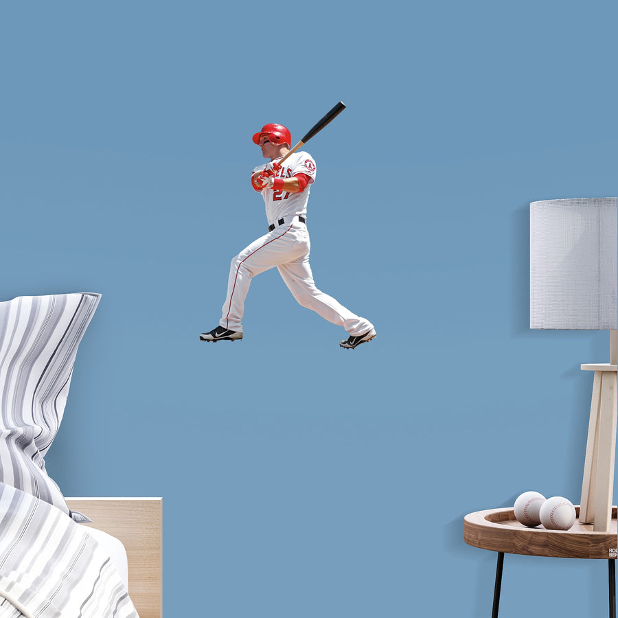 Mike Trout - RealBig Home Collection - Official MLB - Los Angeles Angels - Reusable Vinyl Wall Decals