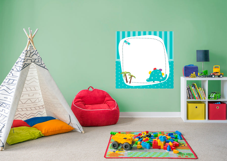 Blue Dino Dry Erase            Removable Wall   Adhesive Decal
