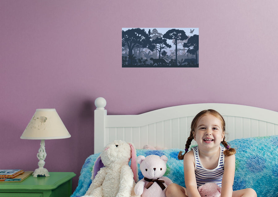 Jungle:  Foggy Mural        -   Removable Wall   Adhesive Decal