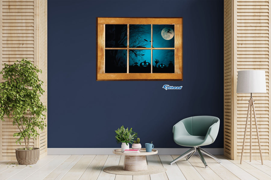Halloween:  Pumpkins Icon Instant Windows        -   Removable     Adhesive Decal