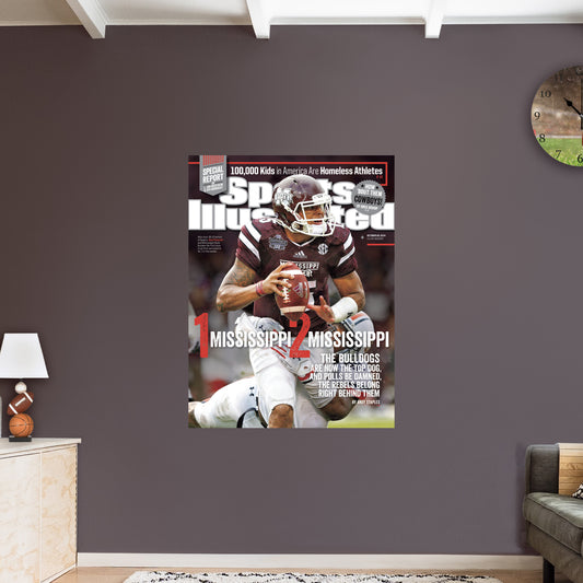 Mississippi State Bulldogs: Dak Prescott October 2014 Sports Illustrated Cover        - Officially Licensed NCAA Removable     Adhesive Decal