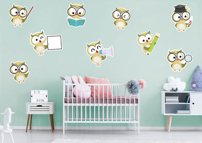 Nursery: Owl Learning Collection        -   Removable Wall   Adhesive Decal